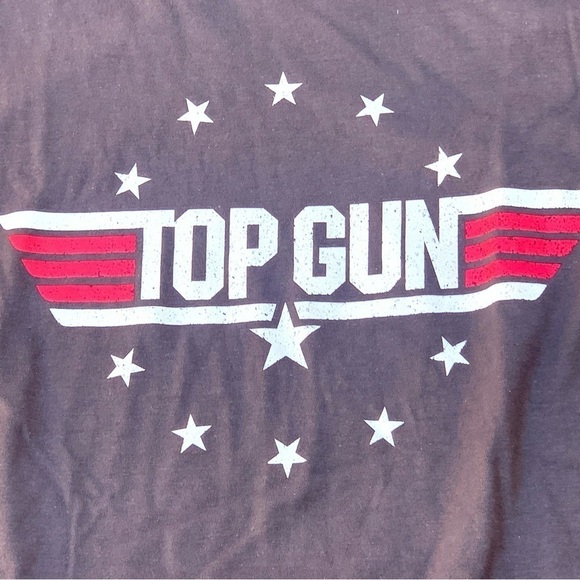 New Top Gun Movie Classic Logo Heather Gray Graphic Tee shirt size 2XL - Picture 2 of 6